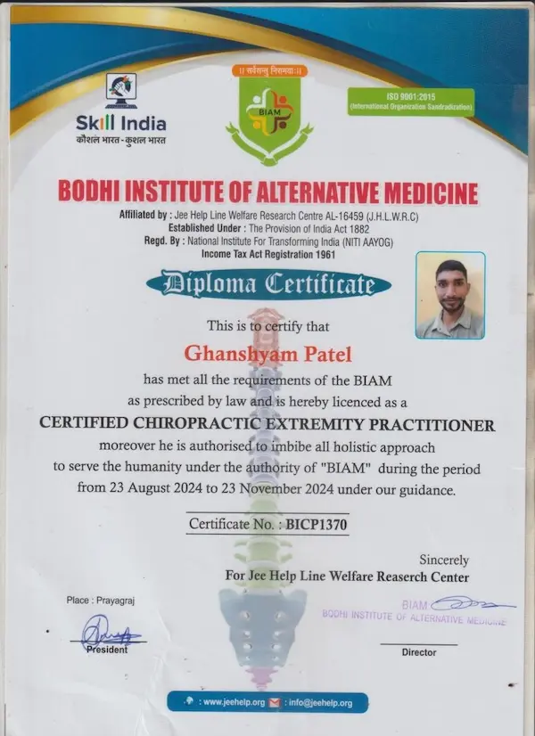 ghanshyam patel - holistic health consultant - Varanasi get certified - 3